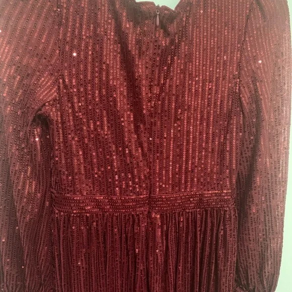 Elegant Red Sequin Gown - Picture 7 of 8